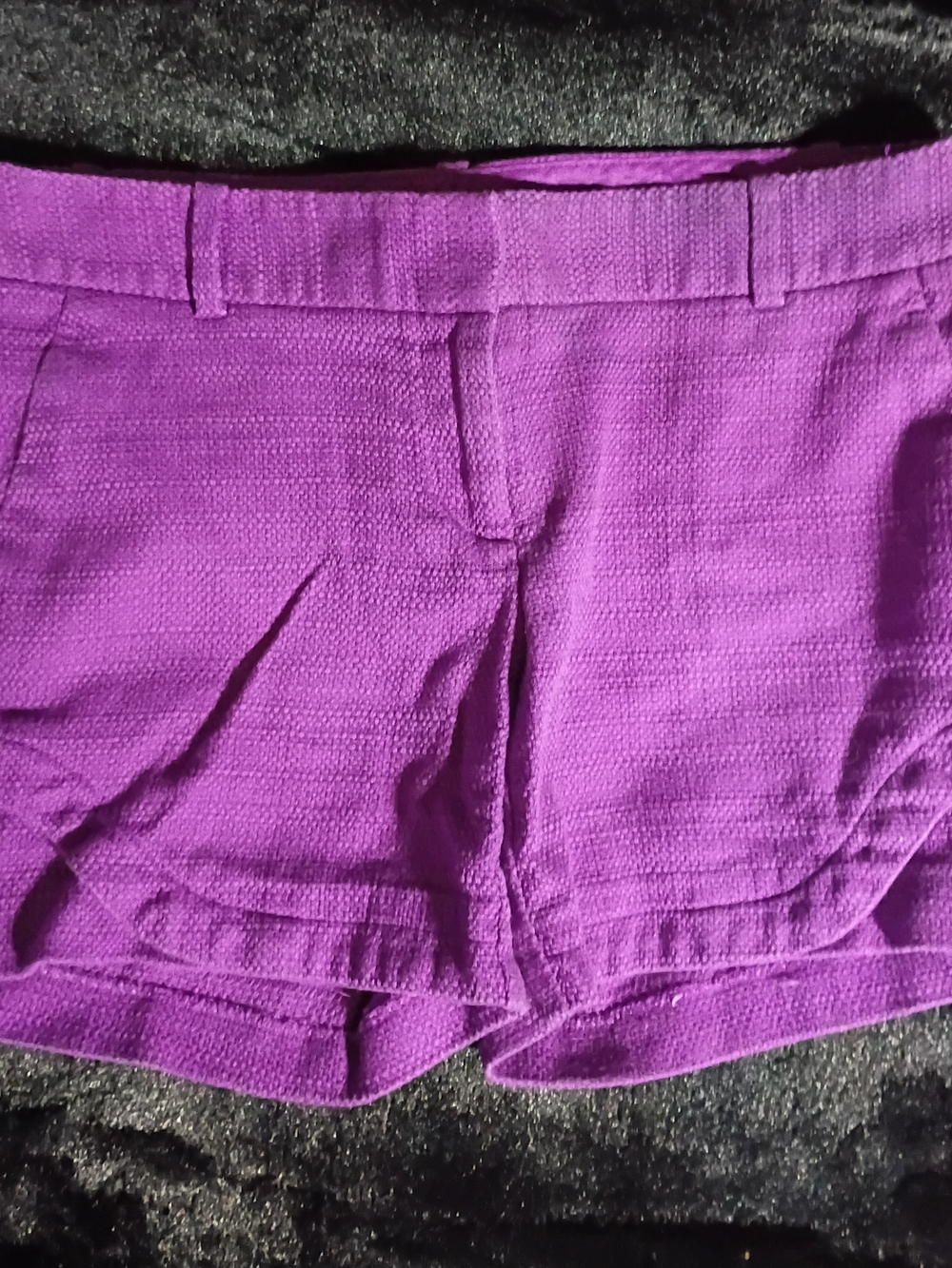 The Limited Purple High Waist Textured Shorts
